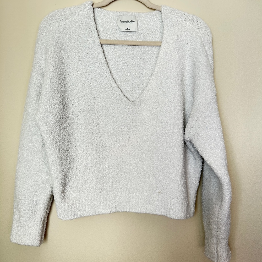 Neutral Abercrombie & Fitch Soft Sweater